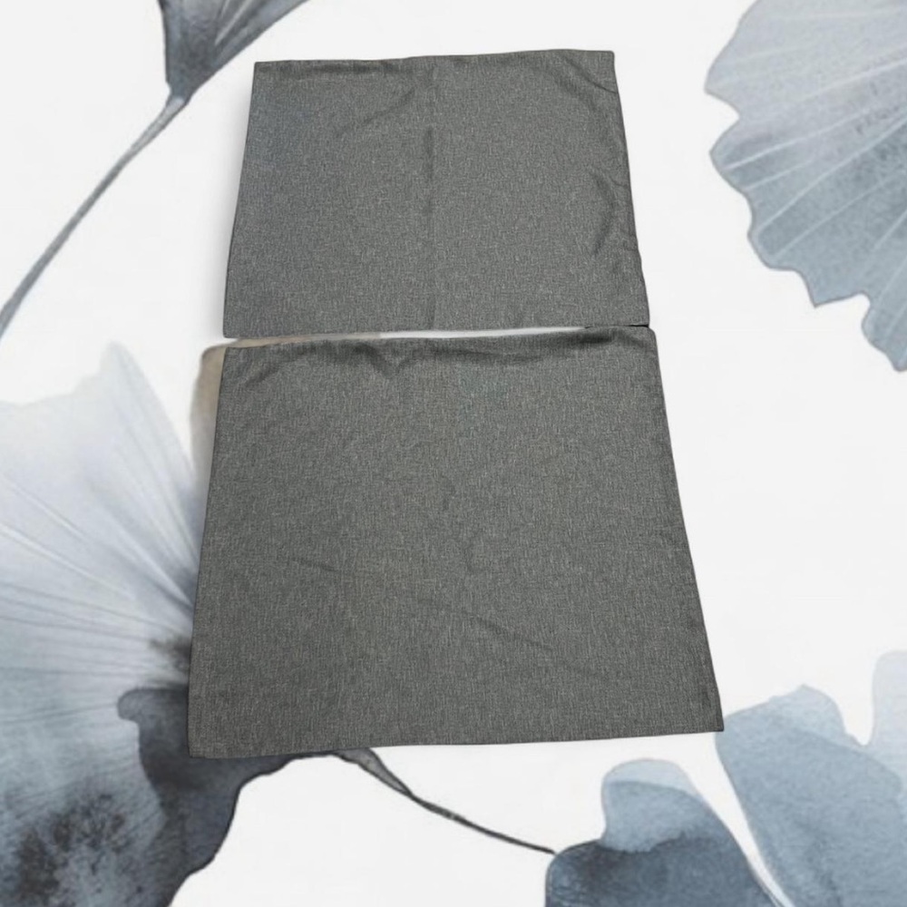 Set of 2 Neutral Gray Decorative Accent Modern Pillow Covers Fits 24x24 Pillows‎